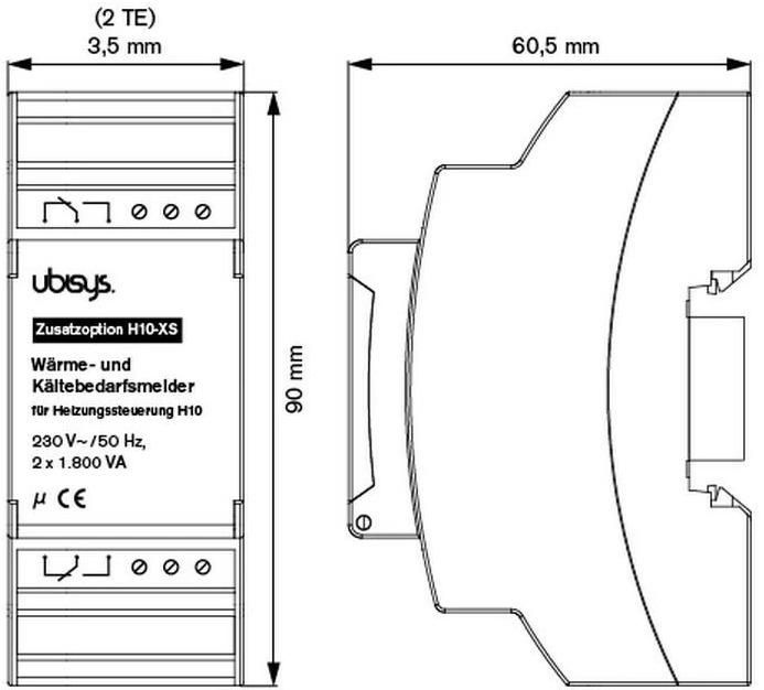 Image du produit Ubisys Détecteur de besoin de chaleur et de froid H10 230 V