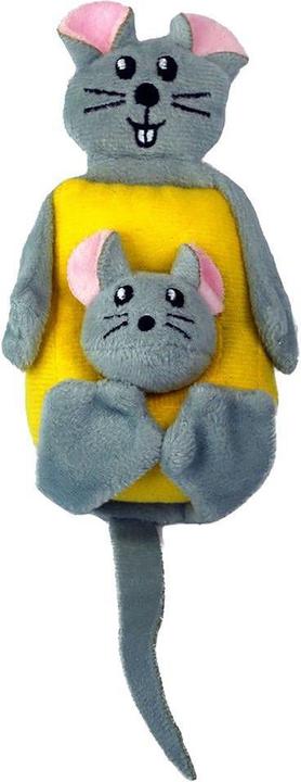 KONG Cat Pull-A-Partz Cheezy 5,7X6,3X23Cm (Spielmaus Katze)