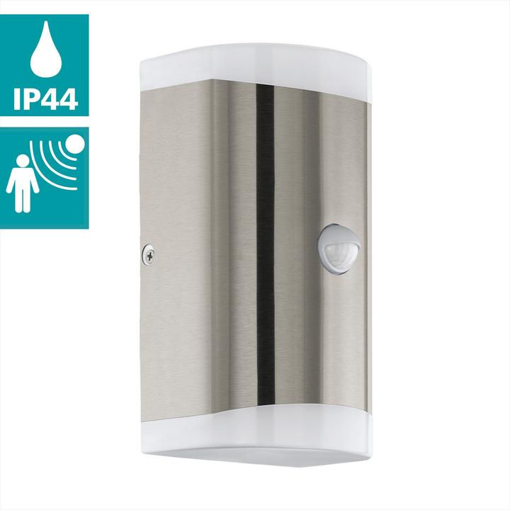 Produktbild EGLO 75544 CARPINERA LED Aussen-Wandleuchte 2X4,6W Sensor Edelstahl Warmweiss IP44 9002759755447 (IP44)