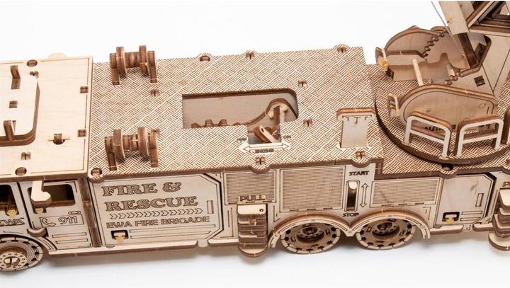 Actual product image Eco Wood Art Fire truck