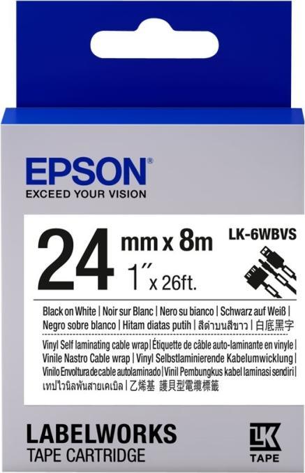 Actual product image Epson LK-6WBVS Vinyl (2.40 cm, Black)