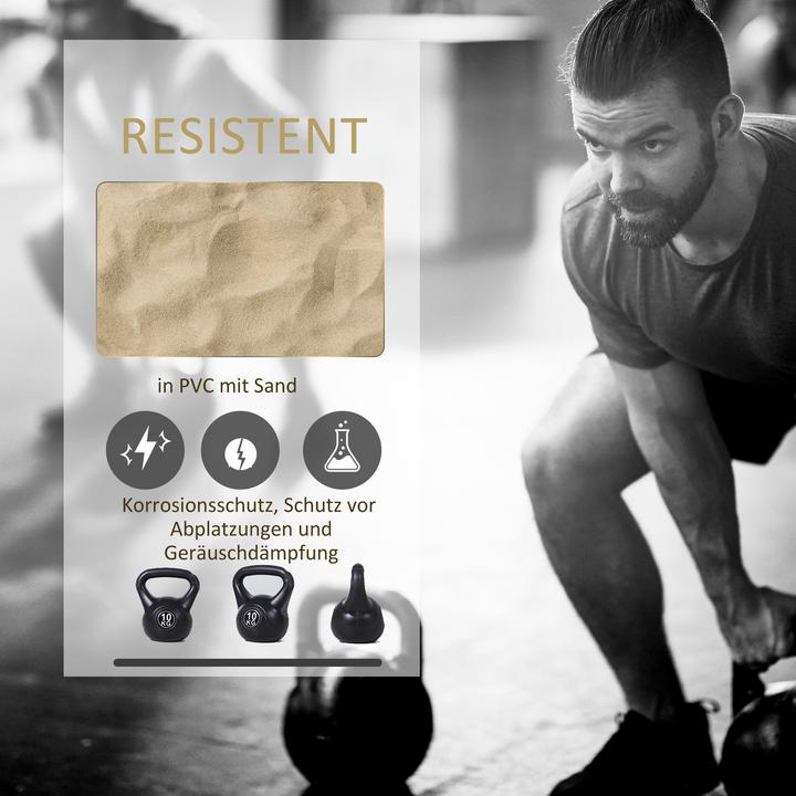 Produktbild Homcom Kettlebell Kunststoff, Sand Schwarz