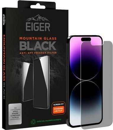 Actual product image Eiger Mountain Glass Black (1 Piece, Apple iPhone 13 Pro Max, Apple iPhone 14 Plus)