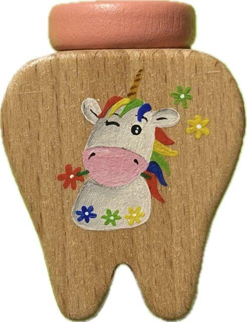 Spielba Boîte à dents de lait Licorne Peinte à la main en Suisse