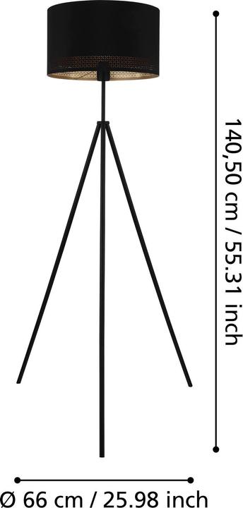 Actual product image EGLO Floor lamp ESTEPERRA 1x E27, Black/Gold (E27)