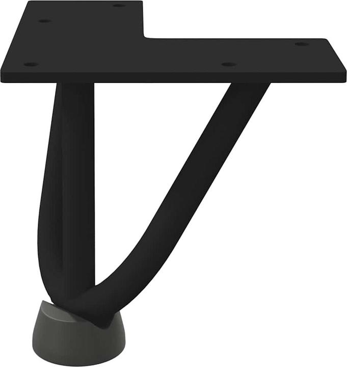 Actual product image VidaXL Hairpin legs 4 pcs. black 10 cm solid steel Hairpin table leg