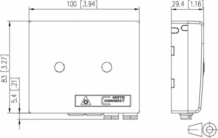 Produktbild Metz Connect 150C049HF0010E OpDAT Anschlussdosen VADT 4xSCAPC 10m - Video/Analog - Single- bz