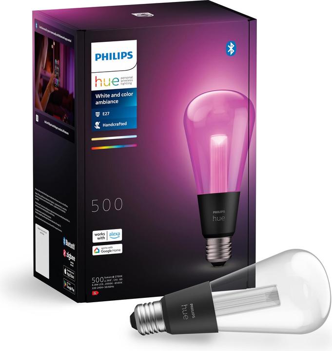 Productafbeelding Philips Hue White & Color Ambiance Lightguide Giant Edison (E27, 6.80 W, 500 lm, 1 x, G)