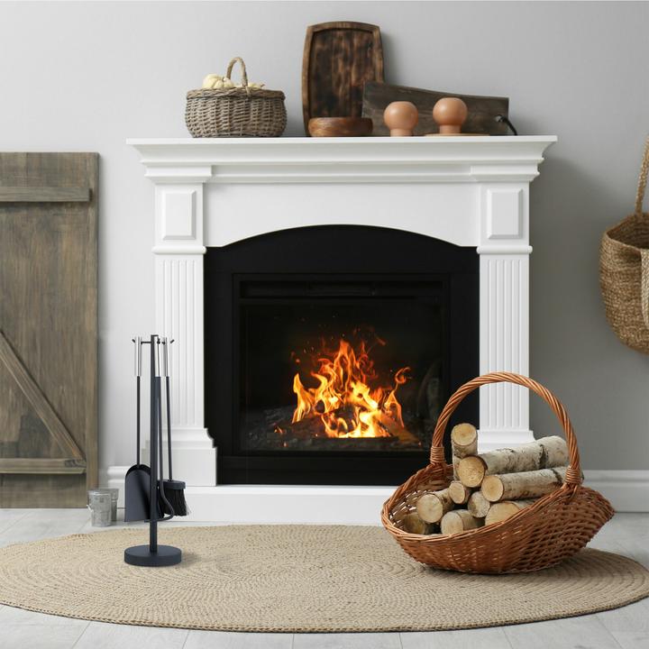 Productafbeelding Relaxdays 4-delige open haard set