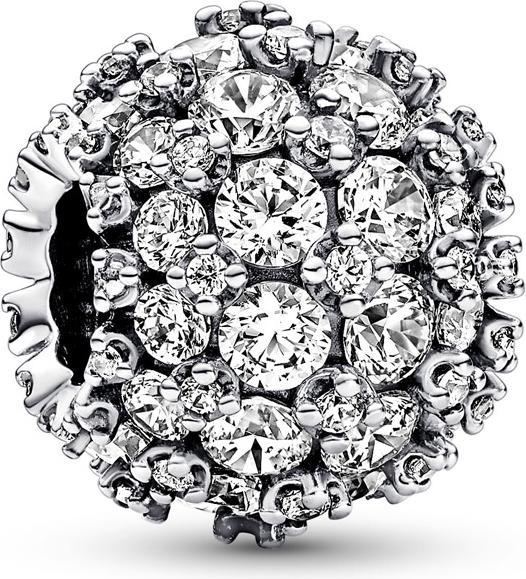 Pandora Funkelndes Rundes Pavé Charm (Silber 925)