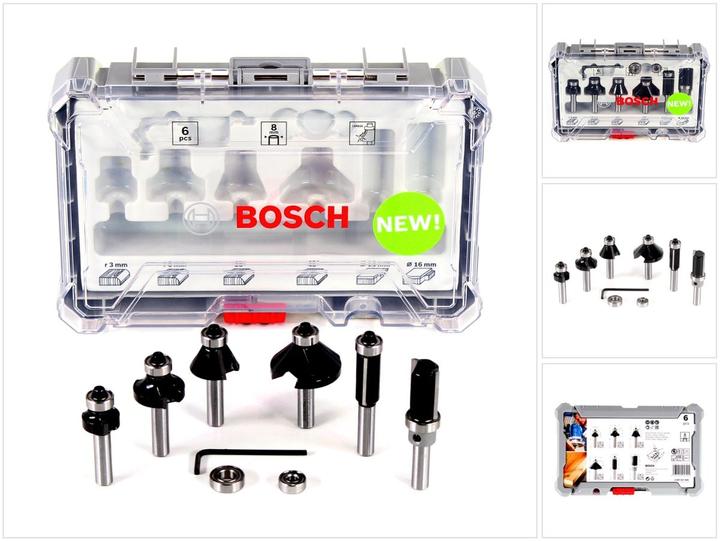 Produktbild Bosch Professional Zubehör 6-teiliges Rand- und Kantenfräser-Set, 8-mm-Schaft für Handfräsen