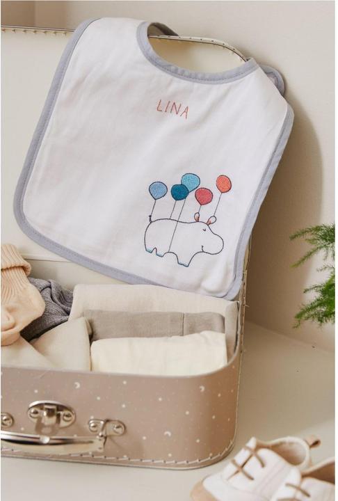 Produktbild DMC Gift of Stitch Stickset Lätzchen Hippo