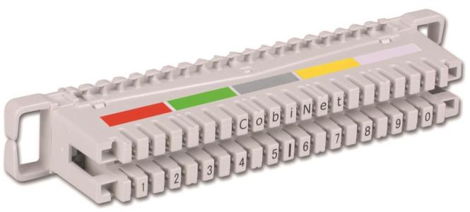 Produktbild Cobinet 112682 LSA-Anschlussleiste 2/10 zu 10DA m.Farbcode f.Montagewanne/-kana