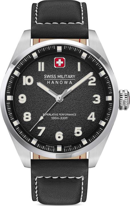 Swiss Military Hanowa Herrenuhr (Uhr mit Schmuckstein, 42 mm)