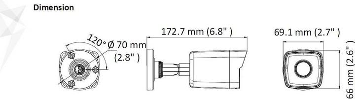 Produktbild Hikvision DS-2CD1023G0E-I(2.8mm)(C) LAN IP Überwachungskamera 1920 x 1080 Pixel (1920 x 1080 Pixels)