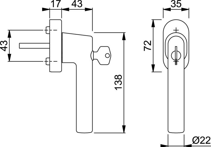 Produktbild Hoppe Fenstergriff Amsterdam