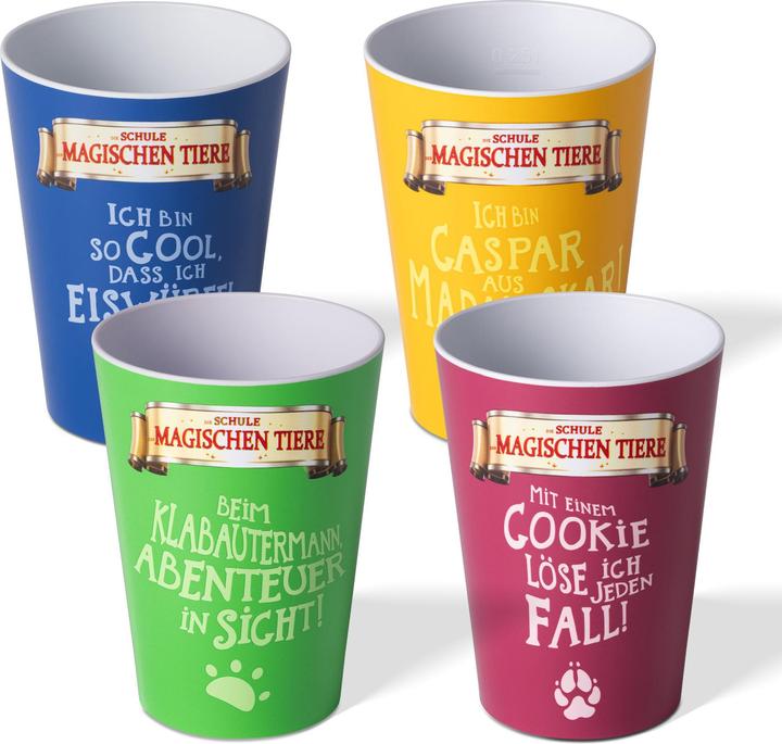 Actual product image Awave The school of magical animals - drinking cup set, 250 ml, made of rPET (0.25 l, 4 x)