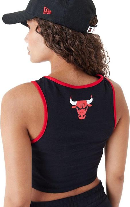 Actual product image New Era Ladies Crop Tank Top Chicago Bulls noir (L)