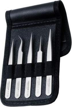 Produktbild Bahco Satz mit 5 Pinzetten, Typ 00-SA, 1-SA, 3C-SA, 5-SA, 7-SA