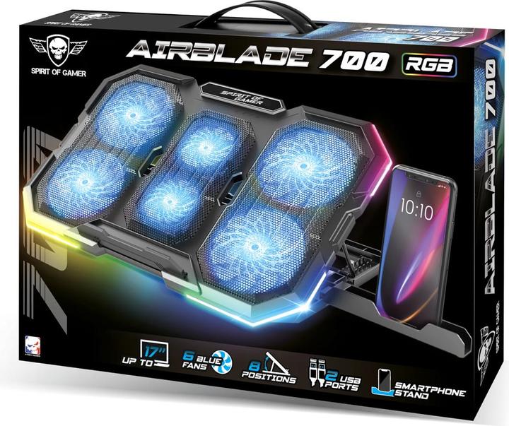 Image du produit Spirit Of Gamer Refroidisseur pour ordinateur portable AIRBLADE 700 RGB