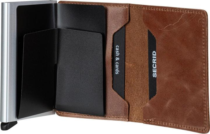 Actual product image Secrid Slimwallet Vintage Cognac-Silver
