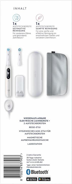 Produktbild Oral-B iO Series 6, White Luxe Edition Elektrische Zahnbürste (Oszillierende Zahnbürste)