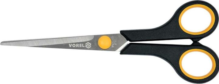 Toya Ciseaux 170 mm, acier inoxydable, poignées ergonomiques avec caoutchouc souple (17 cm)