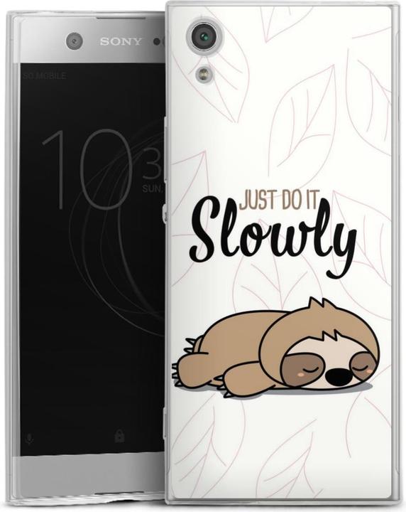 Produktbild DeinDesign Slim Case für Sony Xperia XA 1 Silikon Hülle Ultra Dünn Handyhülle Faultier Tiere lazy sunday (Sony Xperia XA1)