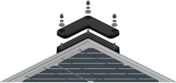 Produktbild Uniteck Befestigungsecke für Solarmodule 40mm (Solaranlage Montagematerial)