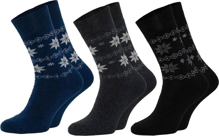 Casativo Wintersocken mit Schneeflocken (3er Pack, 39 - 42)