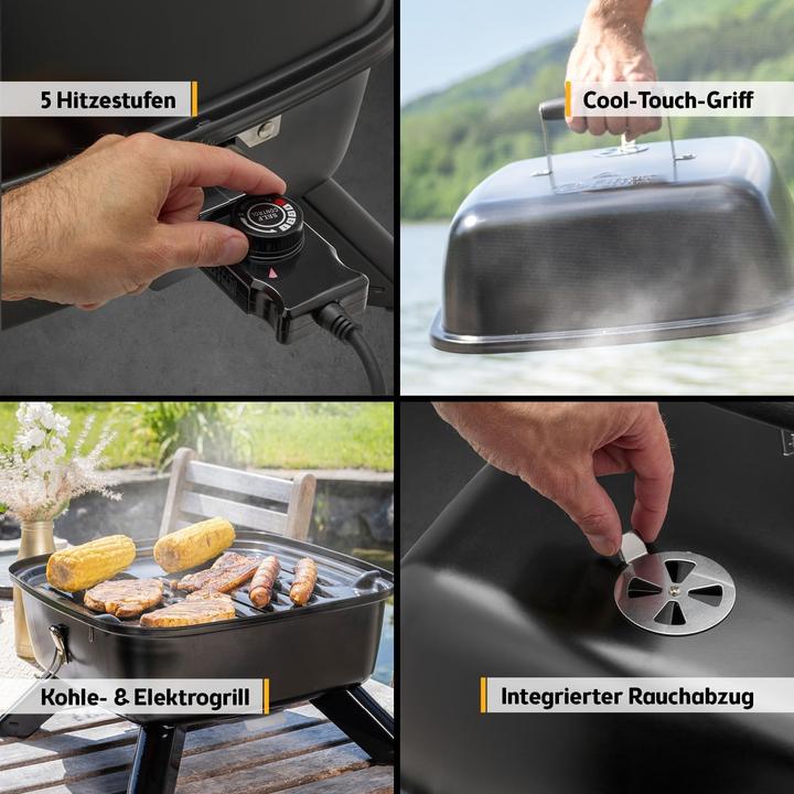 Produktbild TZS First Austria 2-in-1 Kugelgrill (2 kW)