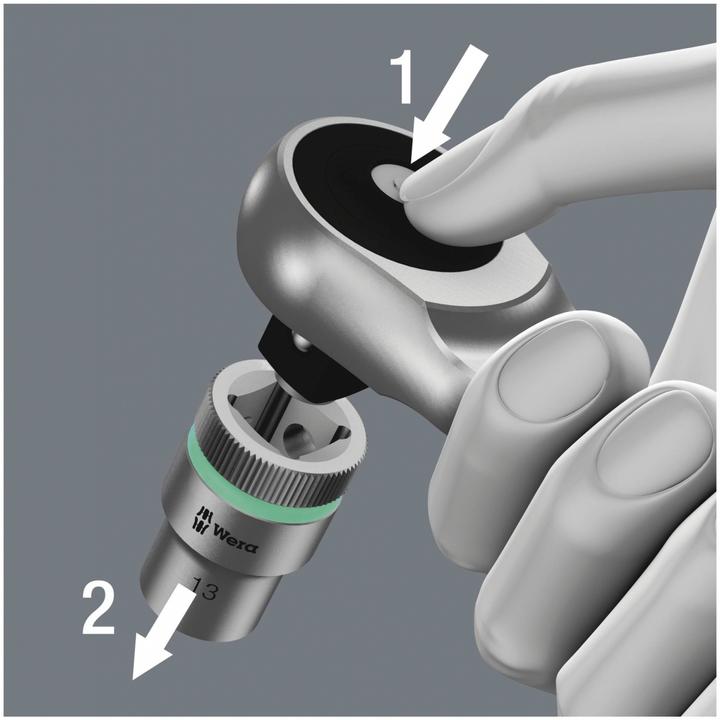 Actual product image Wera 8100 SB 7 Zyklop Metal Ratchet Set (19 mm, 8 mm, 10 mm, 14 mm, 18 mm, 11 mm, 12 mm, 17 mm, 15 mm, 13 mm, 9 mm, 16 mm)