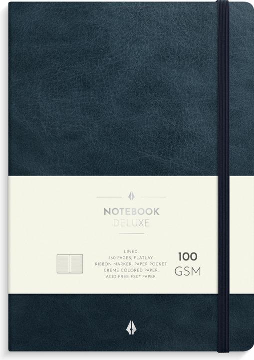 Produktbild Burde Notizbuch Deluxe A5 blau (A5, Liniert)