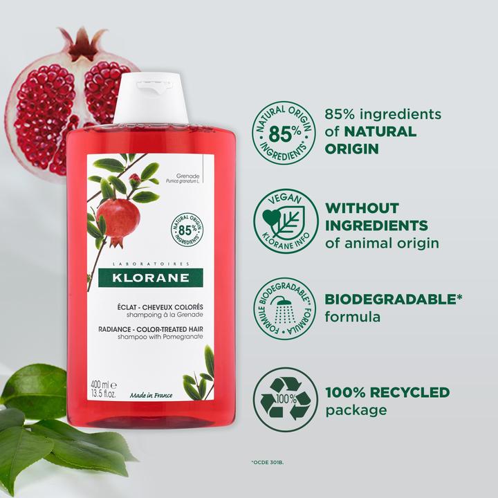 Produktbild Klorane Farbglanz Shampoo mit Granatapfel (200 ml, Flüssiges Shampoo)