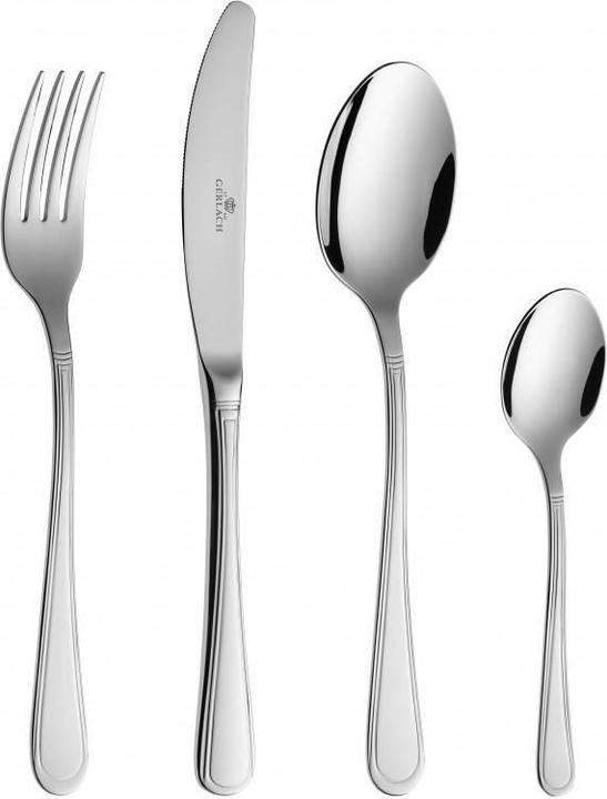 Gerlach Cutlery set Shiny Antica, stainless steel, silver, 30 x 27 x 5 cm, 24-units (24 Piece, Cutlery set)