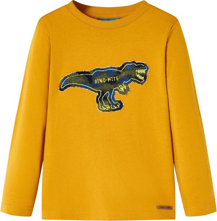 VidaXL Kinder-Langarmshirt Ocker 128,Material: 100 (128)