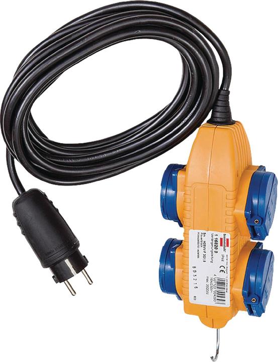 Immagine prodotto Brennenstuhl Cavo da cantiere IP54 con blocco di potenza 5m nero H07RN-F3G1.5 (5 m)
