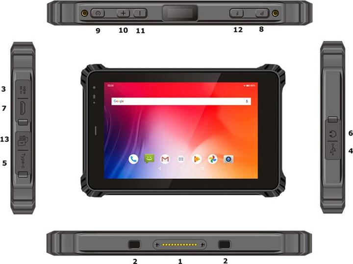 Actual product image Allnet Rugged outdoor tablet, Windows, NFC, LTE, X-trail-100-Intel (10", 128 GB, Windows)