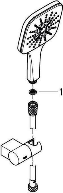 Immagine prodotto Grohe Set doccia Rainshower SmartActive 130 Cube EcoJoy (3 Tipi di raggi, 9.50 l/min)