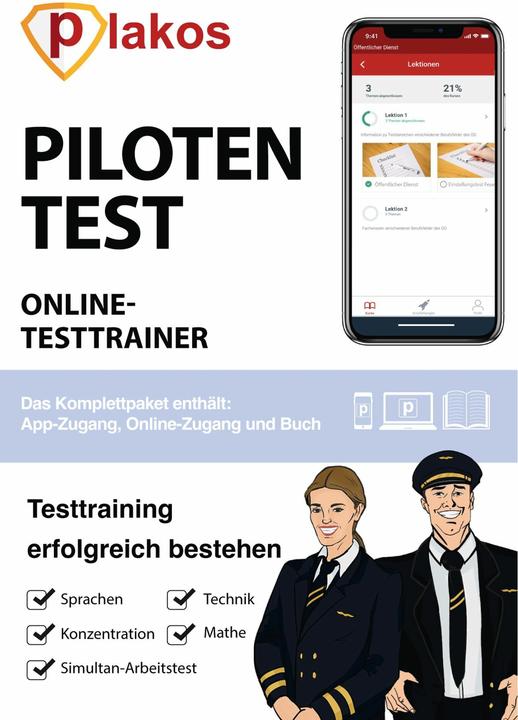 Produktbild Pilotentest Testtraining Buch (Deutsch, Waldemar, Erdmann, 2022)
