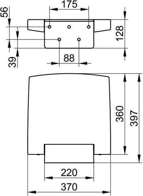 Produktbild Keuco Klappsitz PLAN Sitzfläche 370mm vc/sw (150 kg)