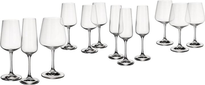 Actual product image Villeroy & Boch Set 12pcs Ovid (12 Glasses, White wine glasses, Champagne glasses, Red wine glasses)