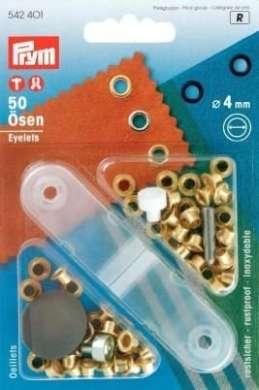 Produktbild Prym Ösen, gold 4 mm, Karte 50 Stk.