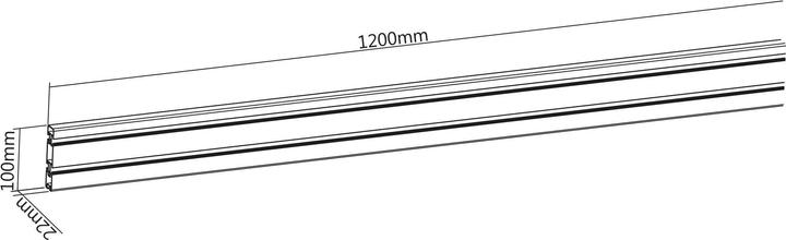 Produktbild InLine Slatwall Panel Aluminium fuer Wandhalterung weiss 1,2m