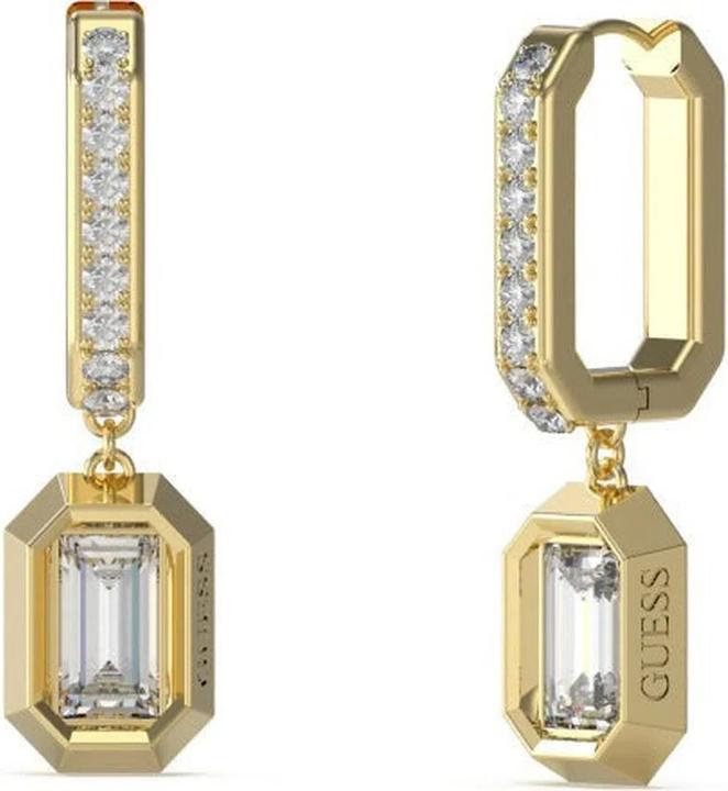 Guess 25MM CRYSTAL CHARM HUGGIES Ohrringe (Edelstahl)