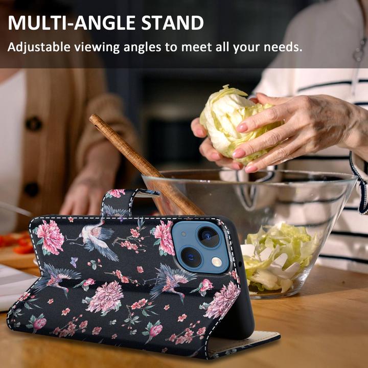 Actual product image Cadorabo Case for Apple iPhone 14 in Book Print Style (Apple iPhone 14)