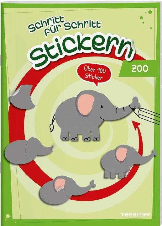 Actual product image Tessloff Stickers step by step. Zoo