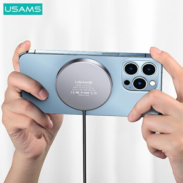 Image du produit Usams Ład. indukcyjna US-CD183 magnetic 15W czarny/black CD183CDX01 (15 W)