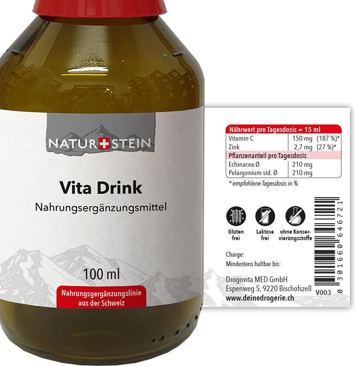 Actual product image Naturstein Vita Drink liq (1 Piece, Concentrate, 235 g)