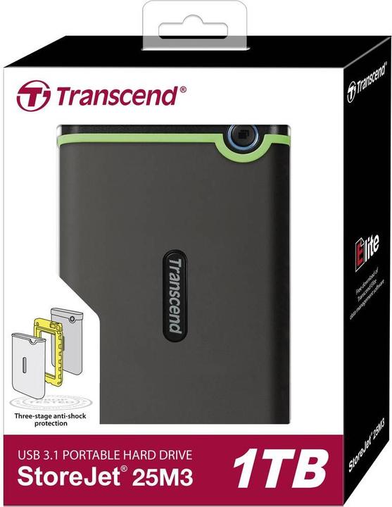Actual product image Transcend StoreJet 25M3 (1 TB)
